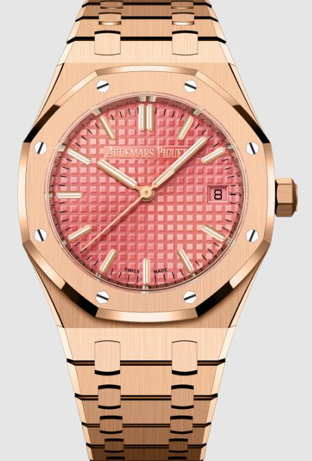 Audemars Piguet Royal Oak Selfwinding 34 Pink Gold Watch Replica 77450OR.OO.1361OR.01